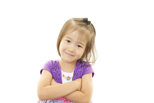 Szczęśliwy uśmiech trochę azjatyckie dziewczyny — Zdjęcie stockowe