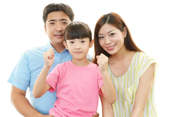 Happy family smiling together — Stock Photo, Image