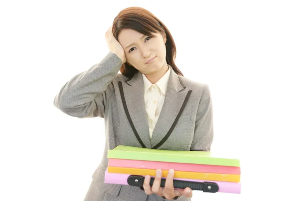 Stressed business woman — Stock Photo, Image