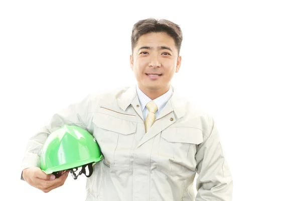 Un hombre con casco — Foto de Stock