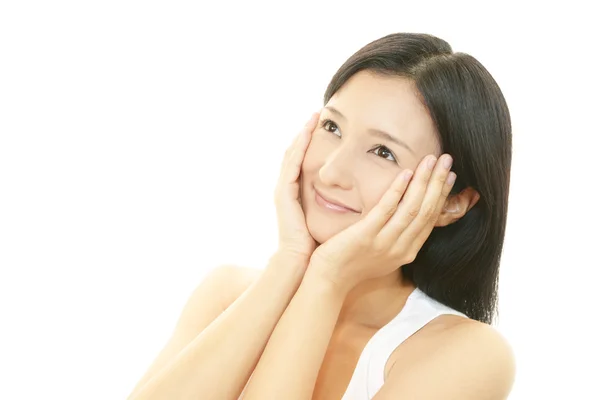 Hermosa joven sonriendo — Foto de Stock