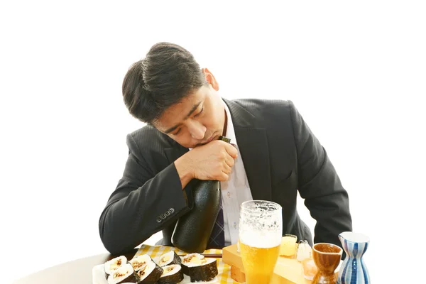 Portrait of a drunken man — Stock Photo, Image