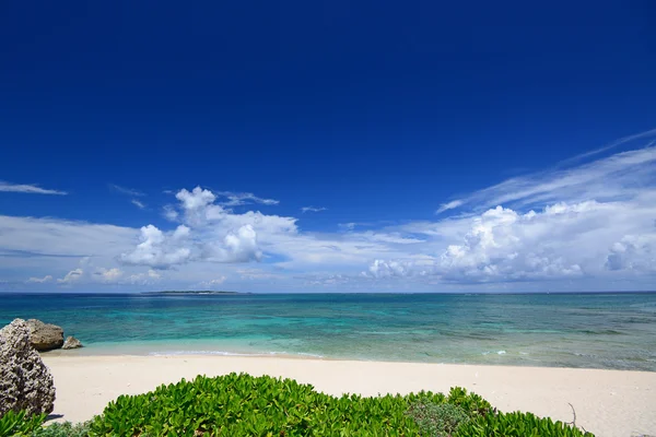 Będą Państwo mogli podziwiać lazurowe morze i niebo w okinawa — Zdjęcie stockowe