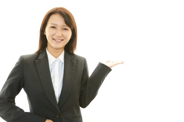 Mujer de negocios sonriente — Foto de Stock