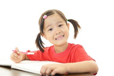 küçük Asyalı kız eğitim