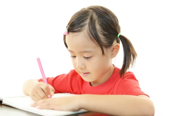 Ázsiai kislány tanulás — Stock Fotó