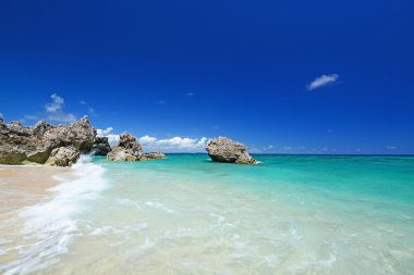 Okinawa güzel bir plaj