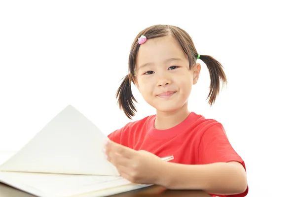 Lachende meisje studeren — Stockfoto