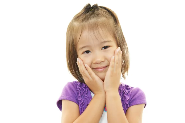 Bonito pouco ásia menina sorrindo — Fotografia de Stock