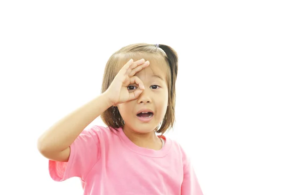 Glücklich kleine asiatische Mädchen lächeln — Stockfoto