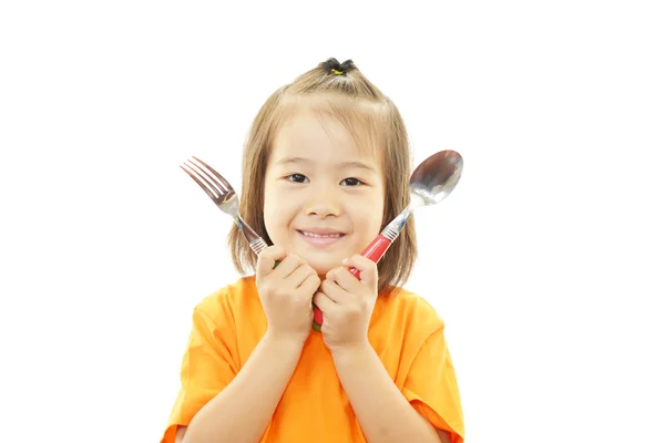 Glücklich asiatische Mädchen Lächeln auf Ihr Gesicht — Stockfoto