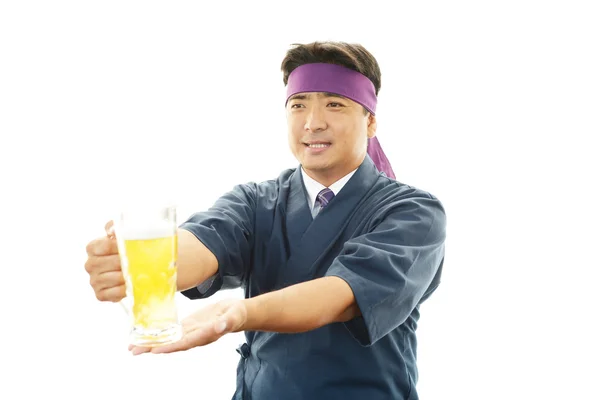 Portrait of an Asian waiter — Stock Photo, Image