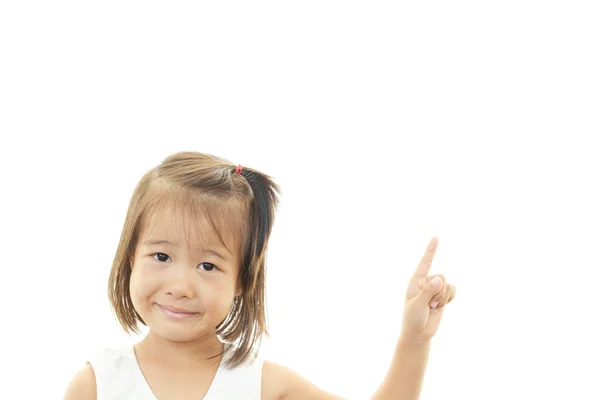 Menina apontando . — Fotografia de Stock