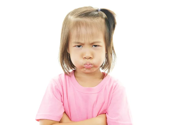Malá holčička se zlobí — Stock fotografie