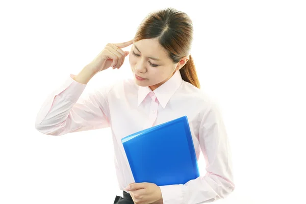 Depressief zakenvrouw. — Stockfoto