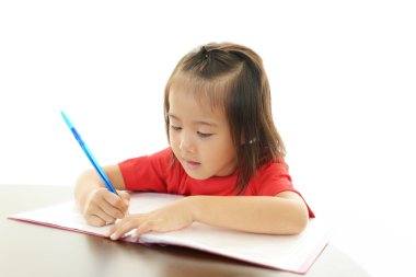 küçük Asyalı kız eğitim