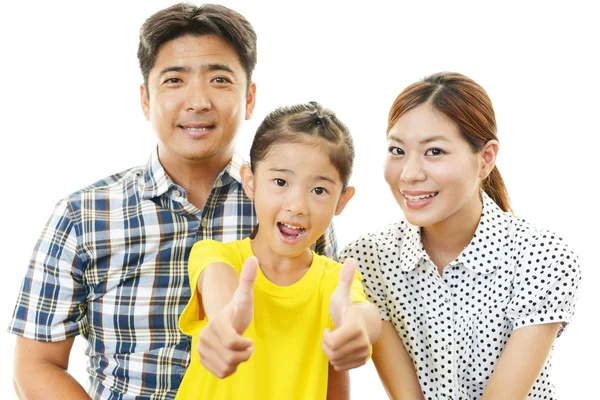 Happy family smiling together — Stock Photo, Image