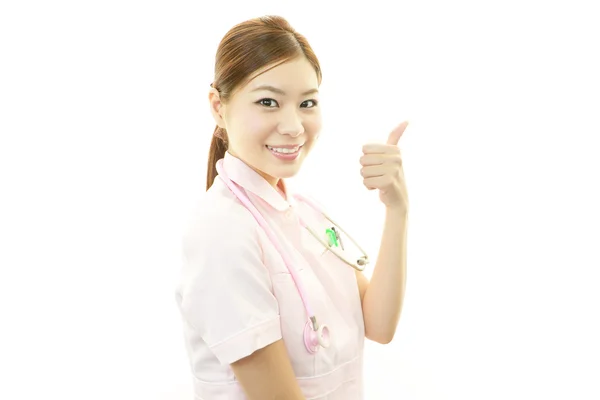 Sorrindo Asiática enfermeira feminina — Fotografia de Stock