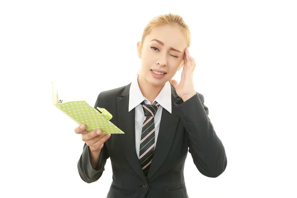 Young woman having a headache — Stock Photo, Image