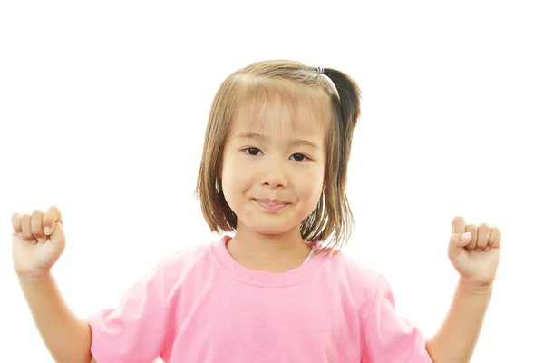 幸せな小さなアジアの女の子は笑顔 — ストック写真