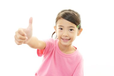 Asyalı kız mutlu bir gülümseme