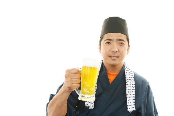 Portrait of an Asian waiter — Stock Photo, Image