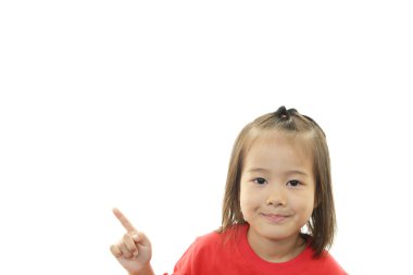 işaret mutlu küçük kız