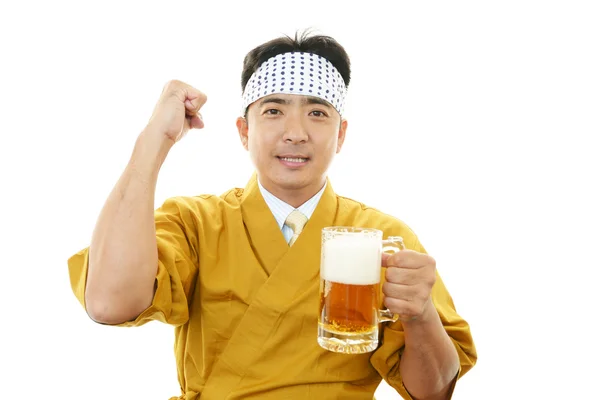 Portrait of an Asian waiter — Stock Photo, Image