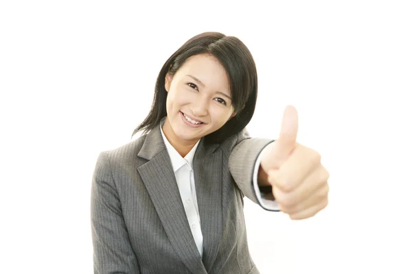 Mujer de negocios disfrutando del éxito — Foto de Stock