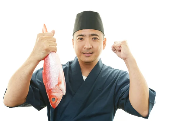 Retrato de um cozinheiro asiático — Fotografia de Stock