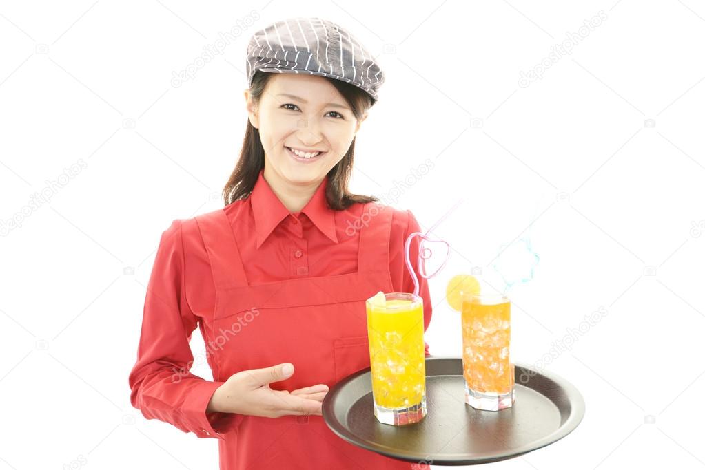Working waitress