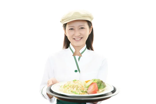 Smiling waitress — Stock Photo, Image