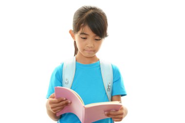 Asyalı bir kız öğrenci portresi