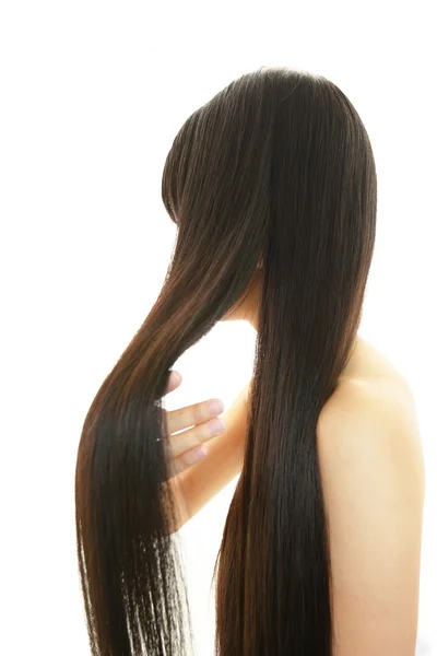 Donna con bei capelli — Foto Stock