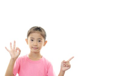 Asyalı kız işaret