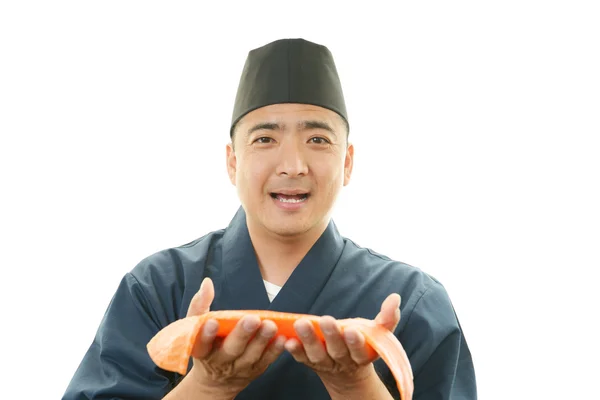 Retrato de um chef asiático — Fotografia de Stock