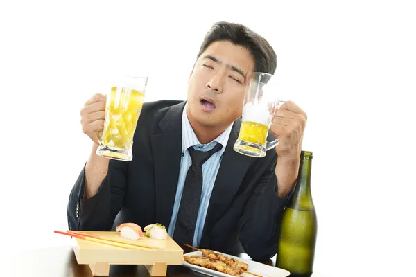 Portrait of a drunken man — Stock Photo, Image