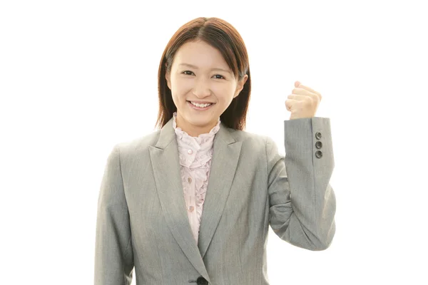 Business woman enjoying success — Stock Photo, Image