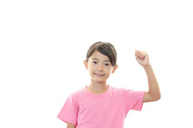 Asyalı kız mutlu bir gülümseme