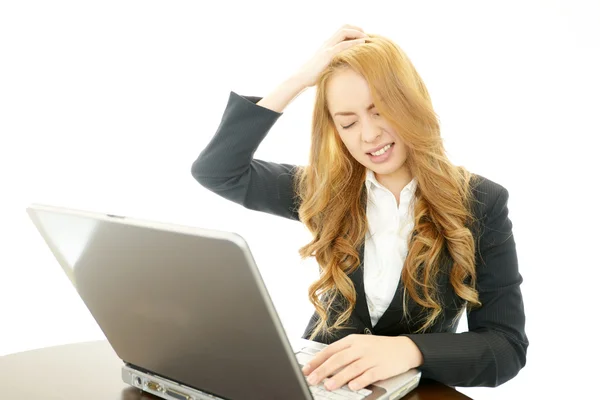 Mujer de negocios cansada y estresada —  Fotos de Stock
