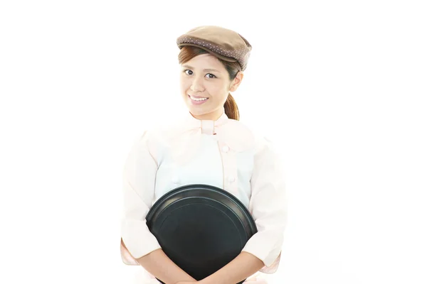 Smiling waitress — Stock Photo, Image