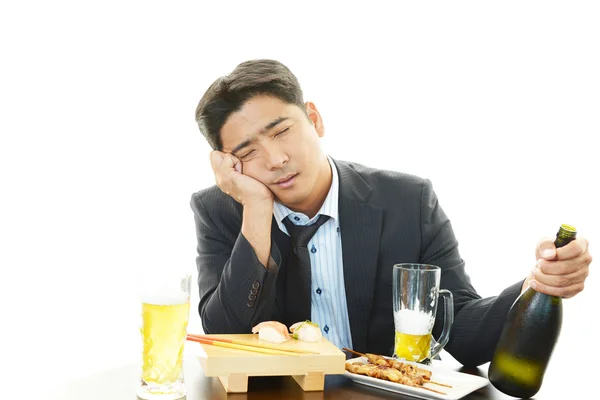 Portrait of a drunken man — Stock Photo, Image