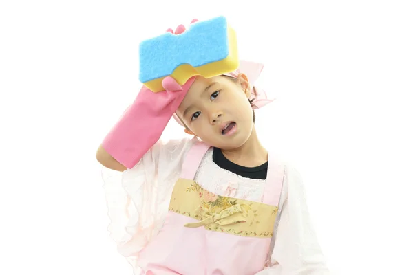 Stanco piccola ragazza asiatica — Foto Stock