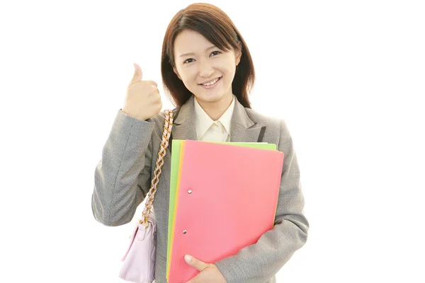 Mujer de negocios sonriente — Foto de Stock