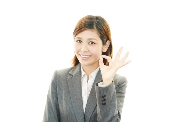 Sorridente donna d'affari — Foto Stock