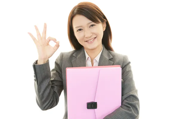 Mujer de negocios sonriente — Foto de Stock