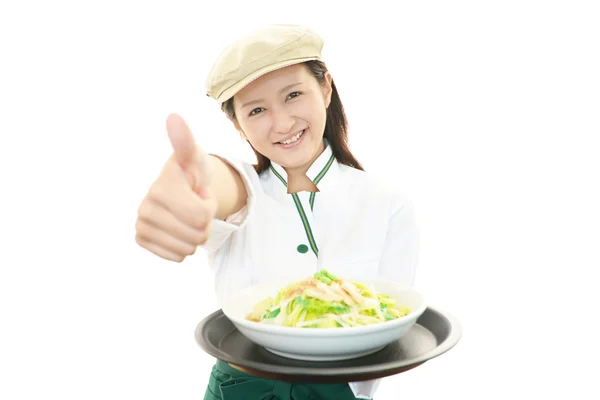 Working waitress — Stock Photo, Image