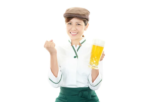 Smiling young waitress — Stock Photo, Image