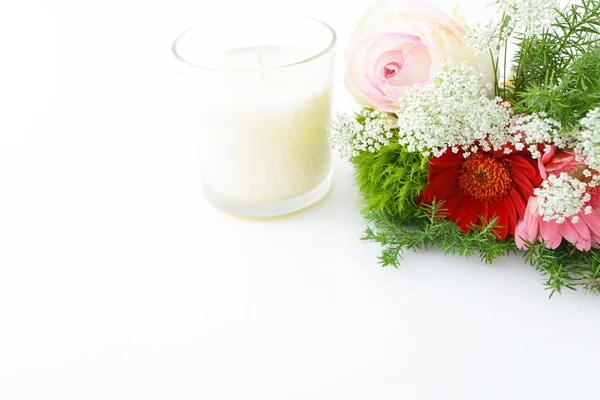 Çiçek ve içecek — Stok fotoğraf