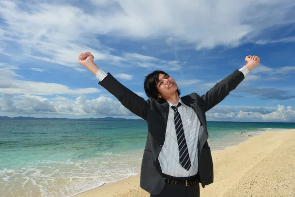 Businessman enjoying success — Stock Photo, Image